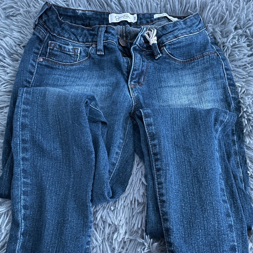 blue, no ripped jeans,